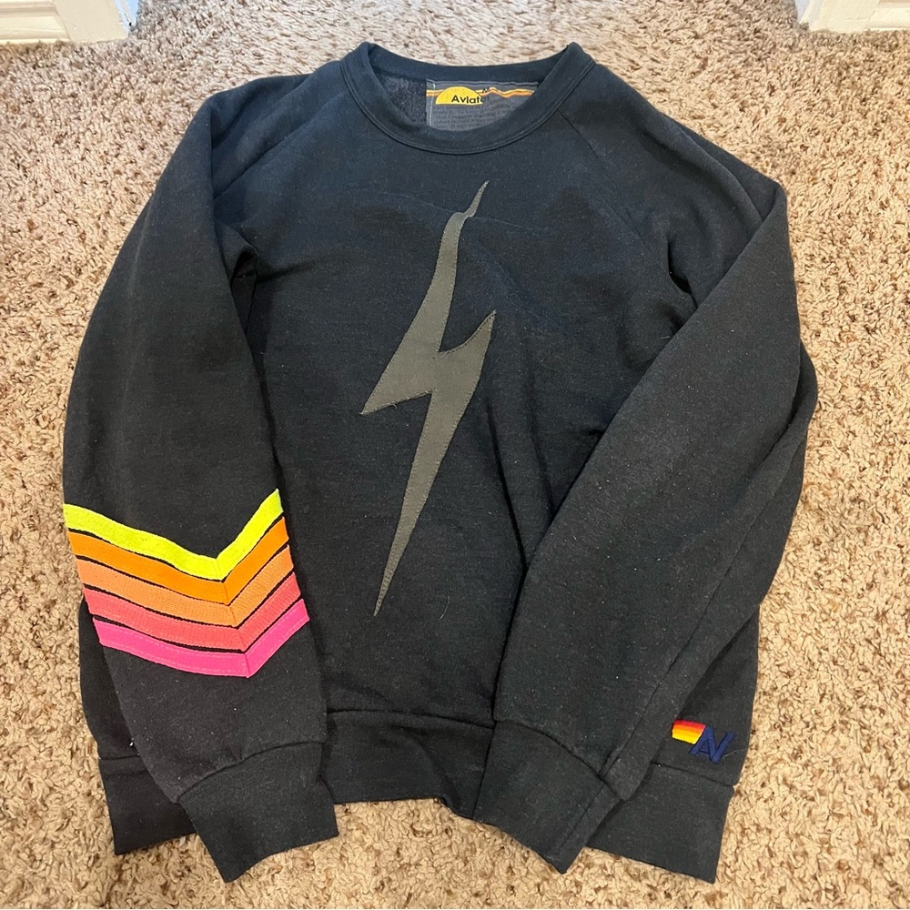 M AVIATOR NATION LIGHTNING BOLT HOODIE